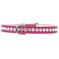 Mirage Pet Products Beverly Style Rhinestone Designer Croc Dog CollarBright Pink Size 8 82-19-BPKC8